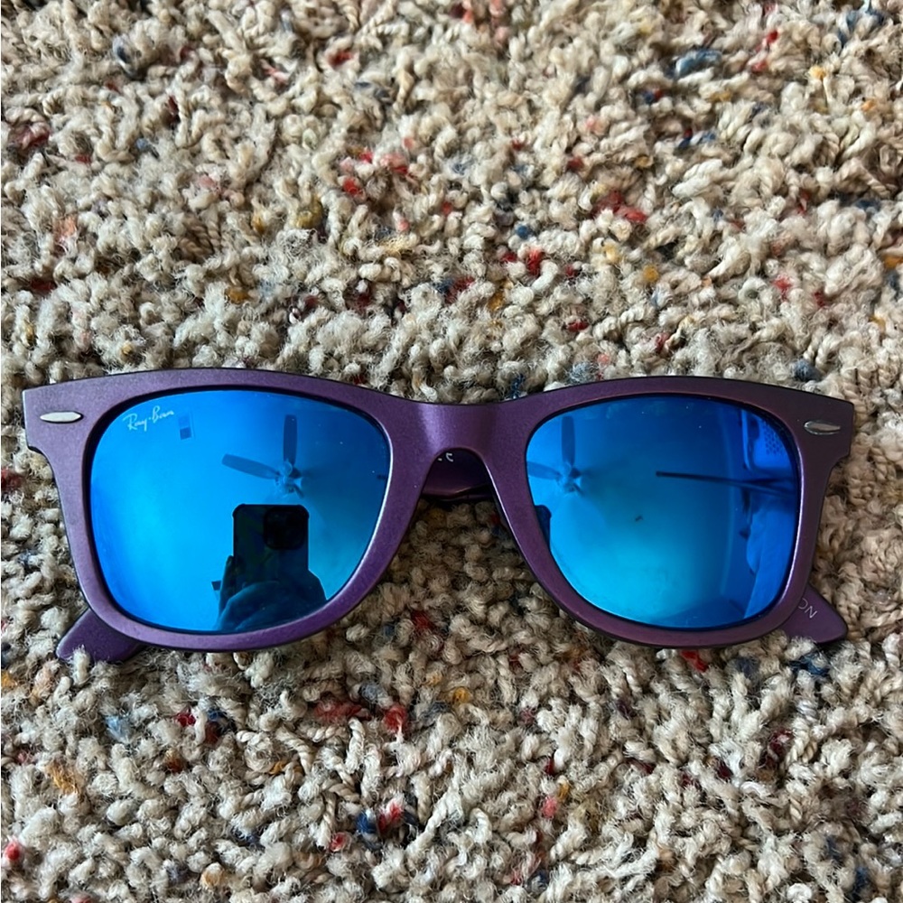 Purple and blue Ray Ban Wayfares